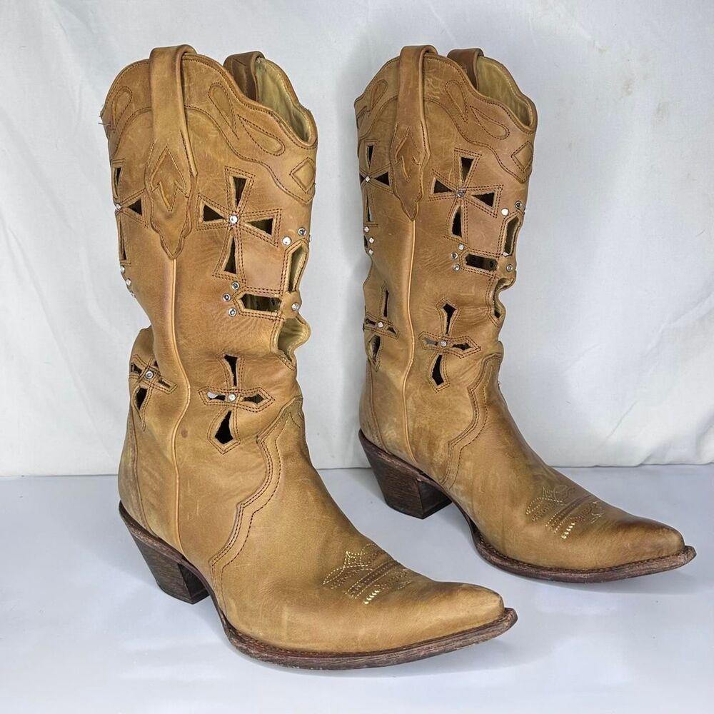 Corral-boots Women's Tan and Brown Boots